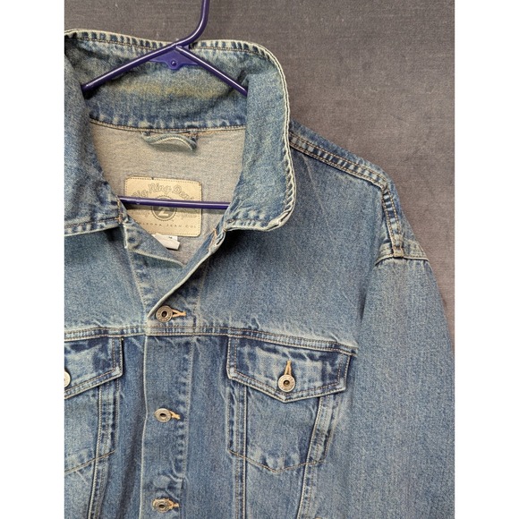 90s Vintage Arizona Classic Blue Wash Big Ring Denim Trucker Jacket Size Medium - Picture 2 of 13